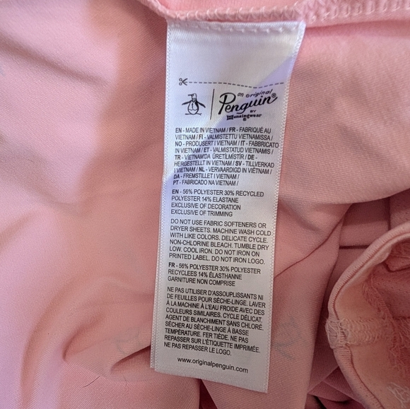 NWT Original Penguin Logo Tennis Dress Pink Sleeveless Athletic Size M - Picture 15 of 16